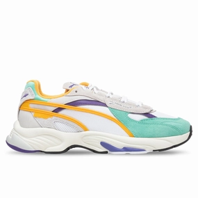 RS-Connect Drip - Green Puma shoes with suede and modern shape