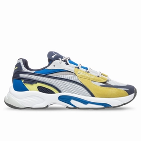 RS-Connect Lazer - Blue Puma trainers with bold stripe logo