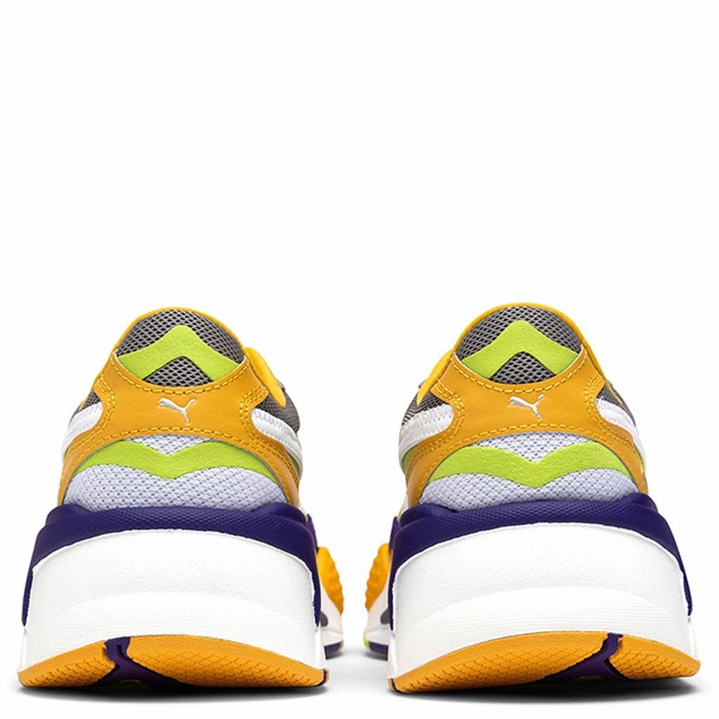 RS-X3 Level Up - White/Lime Punch Puma Stripe Logo Trainers