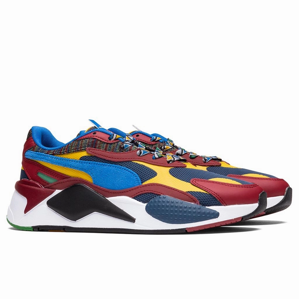 RS-X Mix - Dark Denim/Burnt Russet Puma Stripe Logo Trainers
