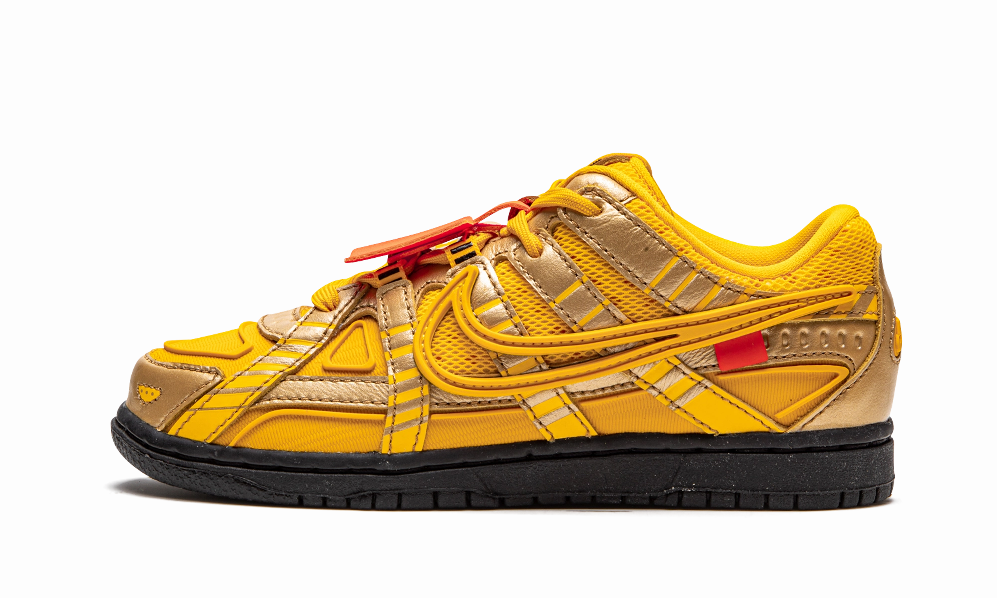 Rubber Dunk PS "Off-White - University Gold" nike preschool slip-on sneakers