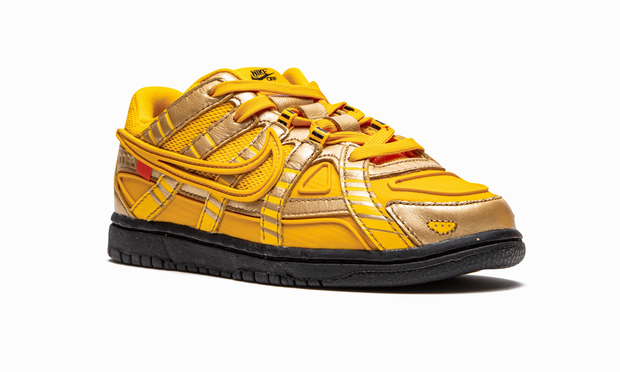 Rubber Dunk PS "Off-White - University Gold" nike preschool slip-on sneakers