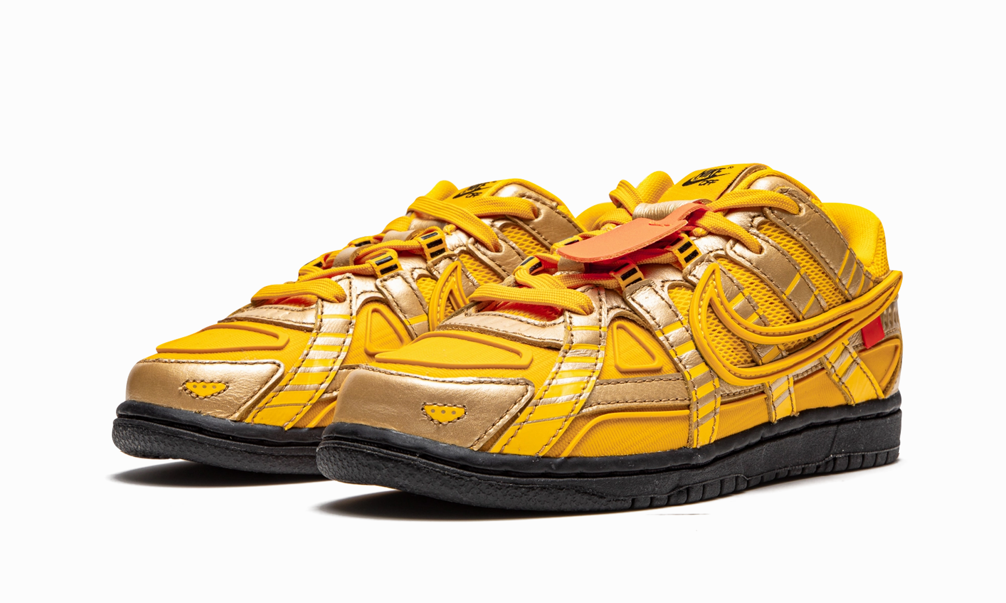 Rubber Dunk PS "Off-White - University Gold" nike preschool slip-on sneakers