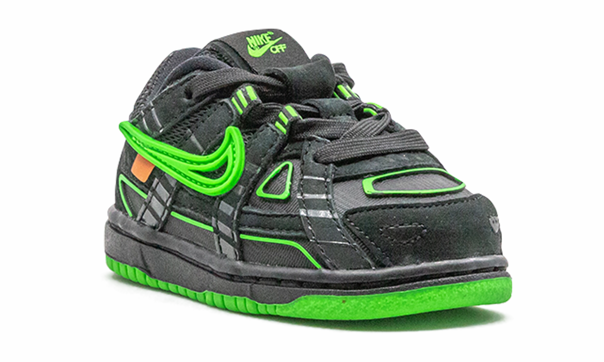 RUBBER DUNK TD "Off-White - Green Strike" nike toddler soft shoes