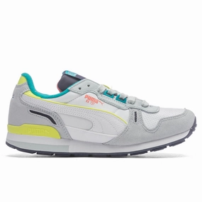 RX 737 STB - White Puma shoes with suede and modern shape