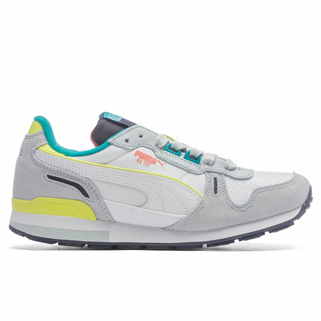RX 737 STB - White Puma shoes with suede and modern shape