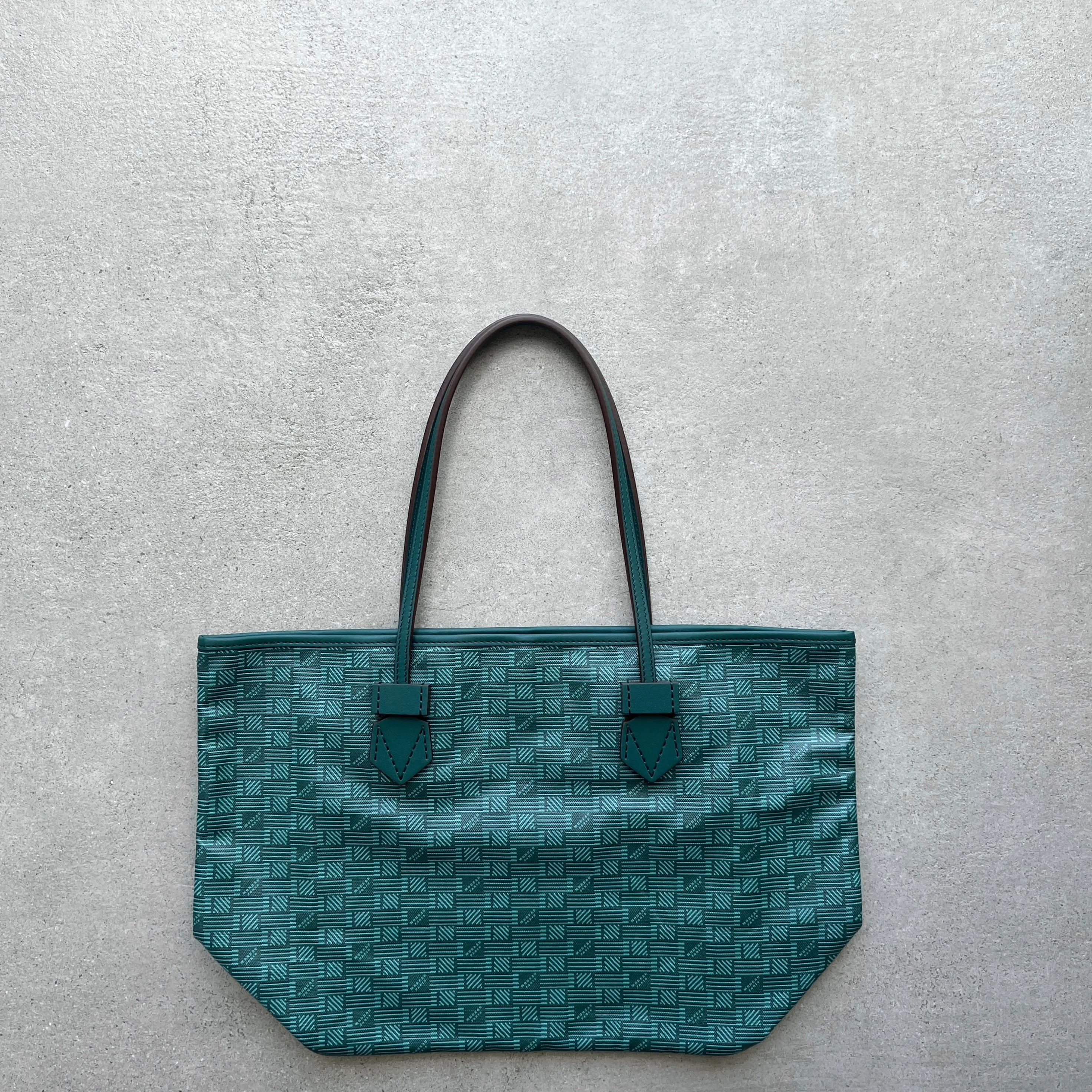 Saint Tropez Open Tote MM, Dark Green Moreau Bags