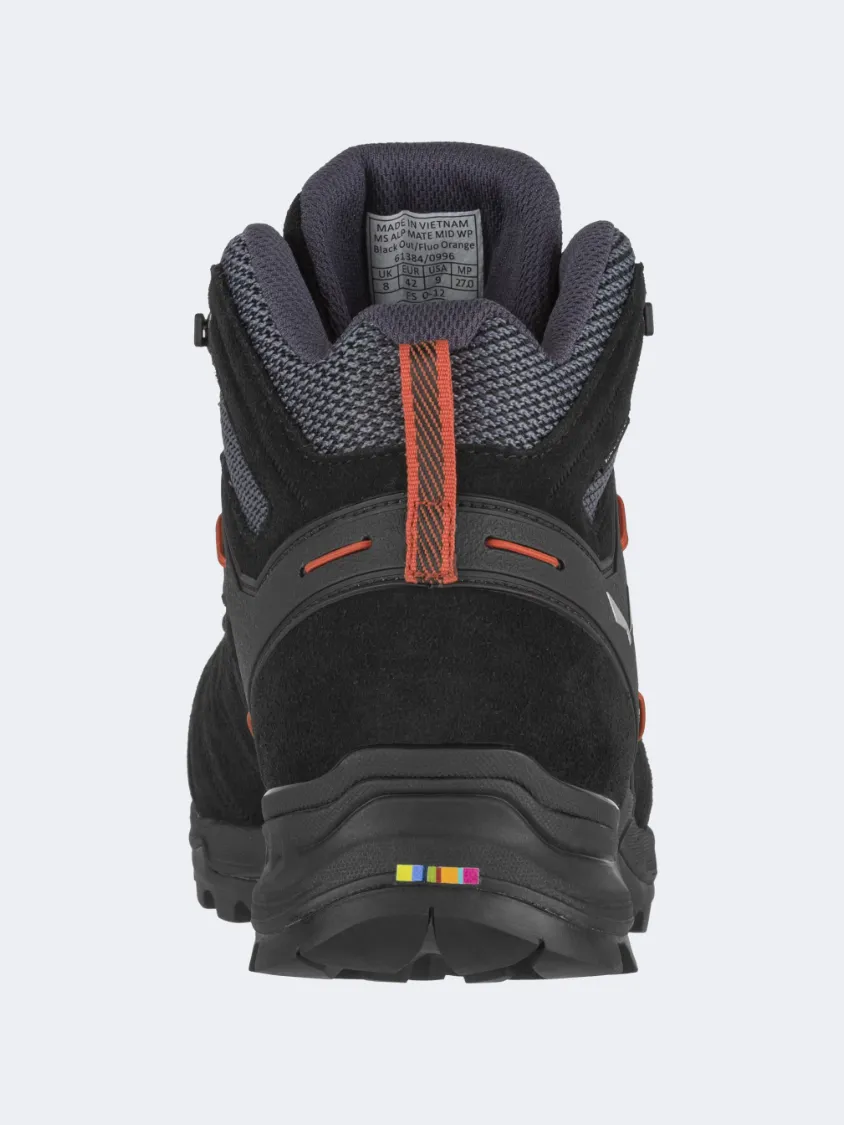 Salewa Alp Mate Mid Powertex Men Hiking Shoes Black/Fluo/Orange Mens Urban Style Comfort Shoes