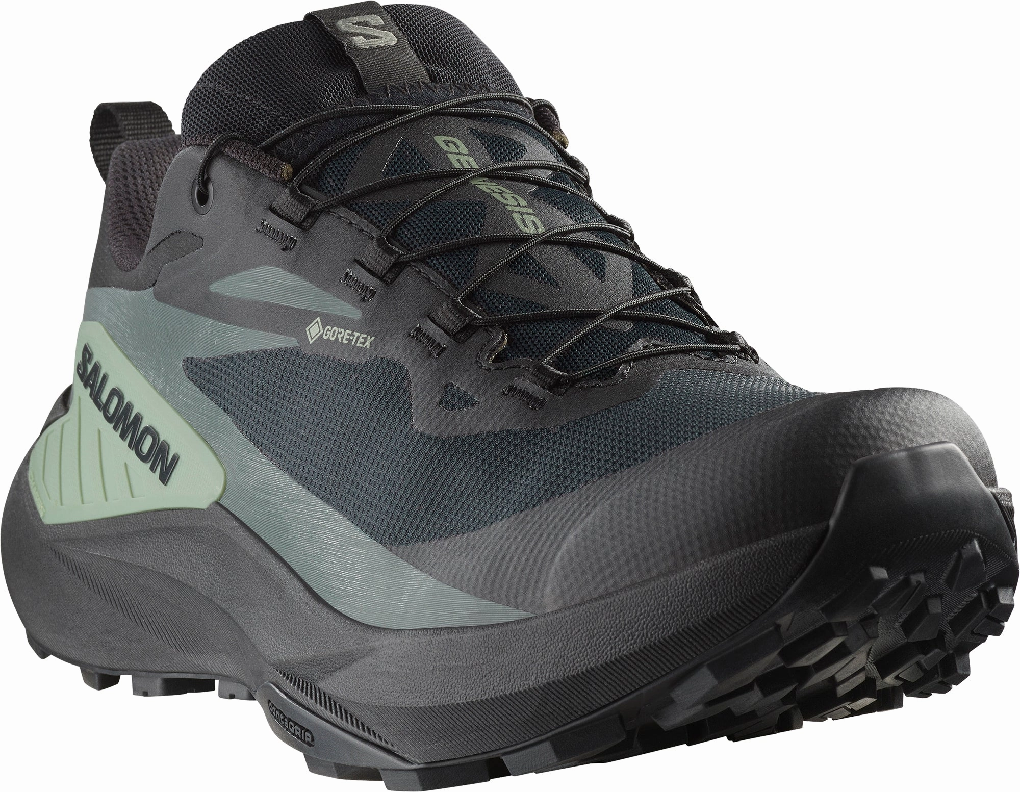 Salomon Genesis GORE-TEX Mens Trail Running Shoes - Black Dry Terrain Sneakers