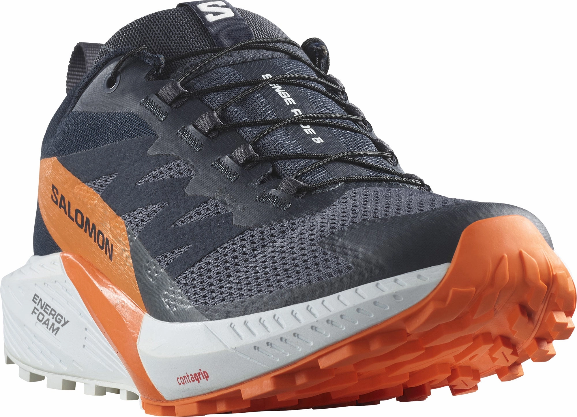 Salomon Sense Ride 5 GORE-TEX Mens Trail Running Shoes - Grey Dry Terrain Sneakers