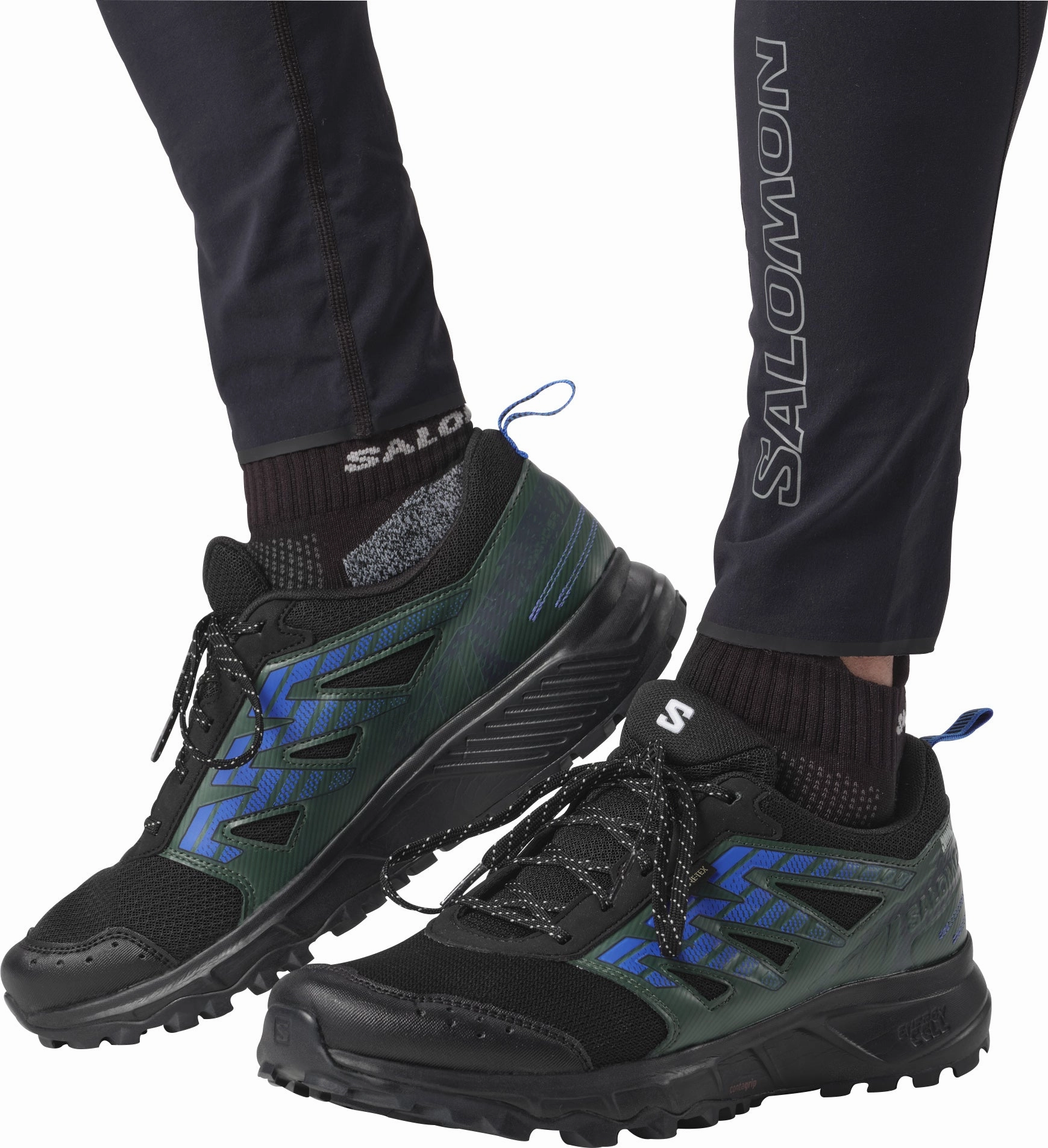 Salomon Wander GORE-TEX Mens Trail Running Shoes - Black Dry Terrain Sneakers