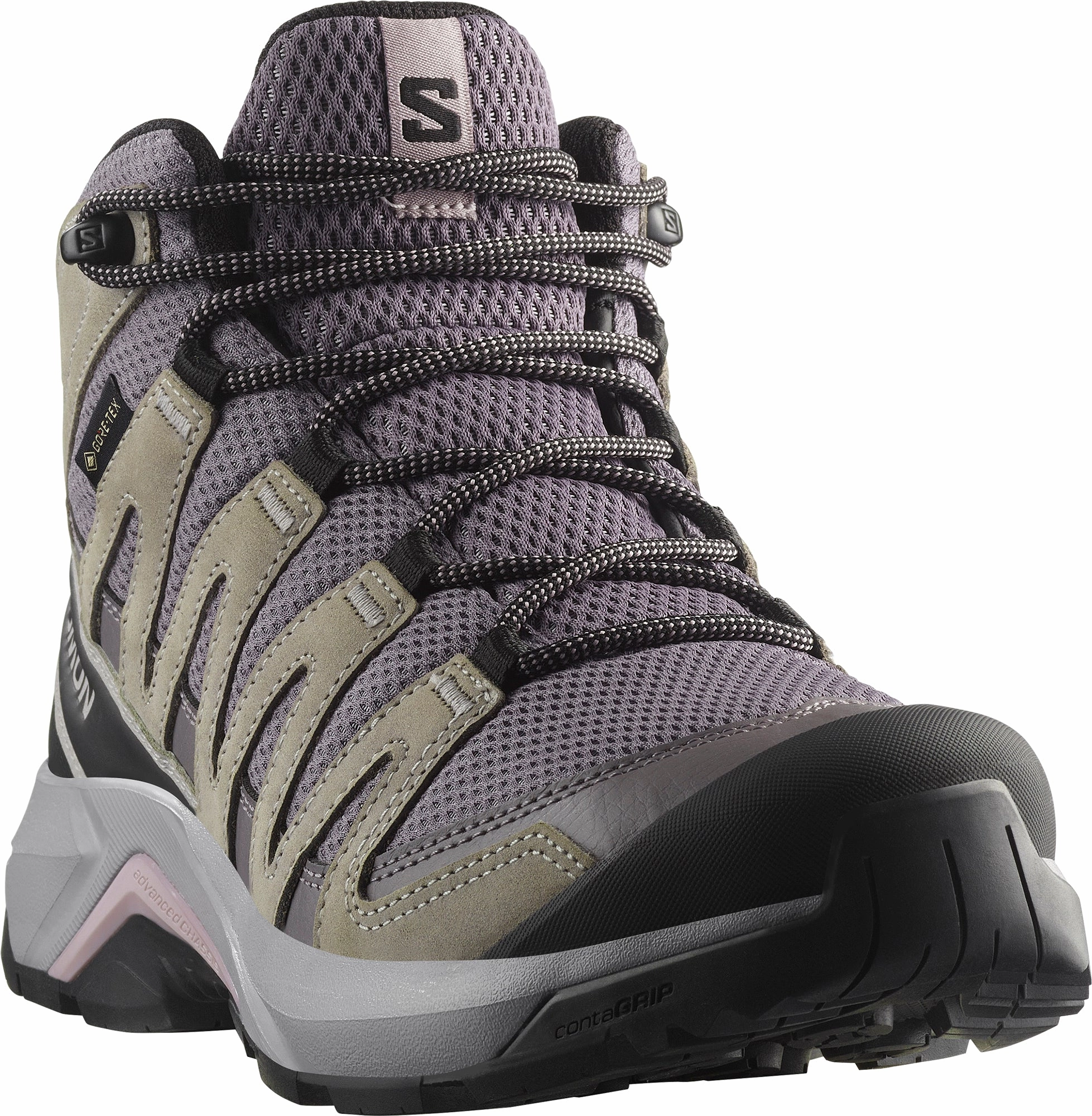 Salomon X-Adventure Recon Mid GORE-TEX Womens Walking Shoes - Grey All-Day Hiking Boots