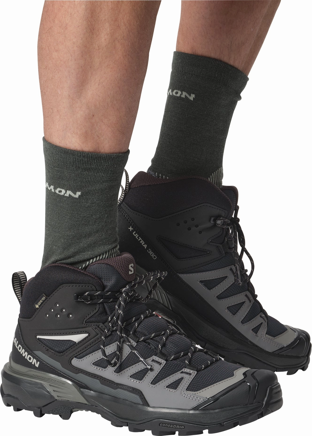 Salomon X Ultra 360 Mid GORE-TEX Mens Walking Boots - Black All-Day Hiking Boots