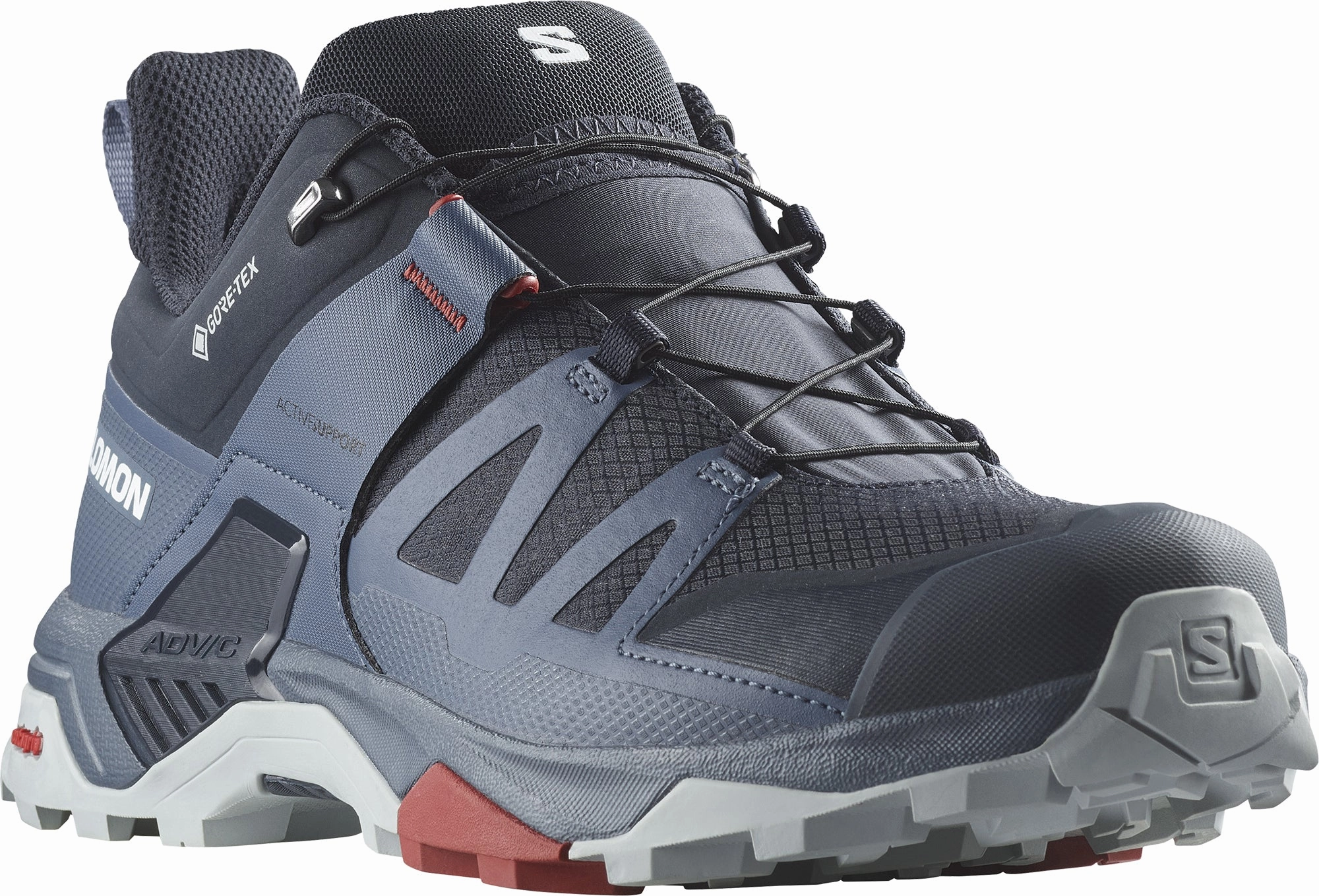 Salomon X Ultra 4 GORE-TEX Mens Walking Shoes - Blue Dry Terrain Sneakers