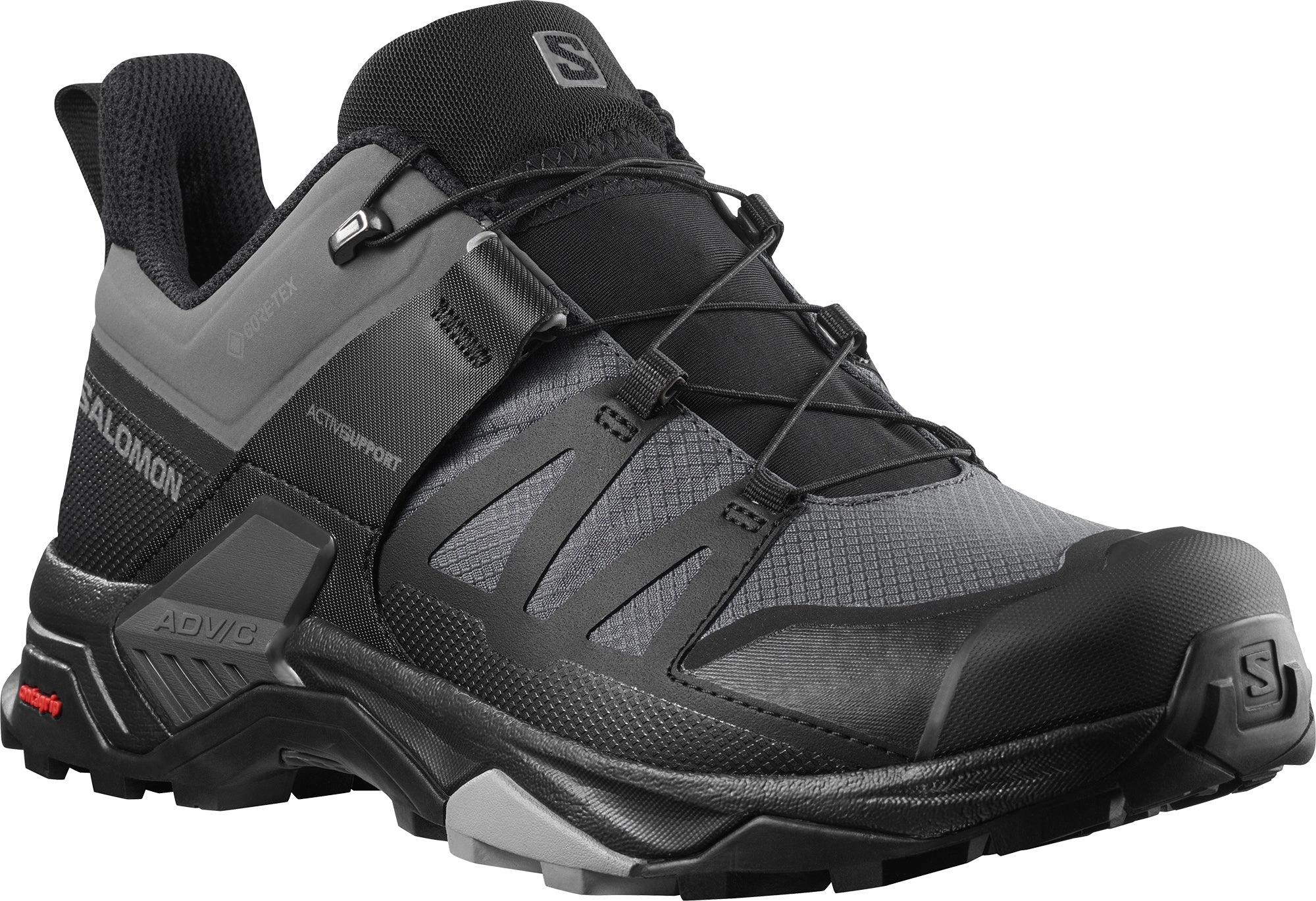 Salomon X Ultra 4 GORE-TEX WIDE FIT Mens Walking Shoes - Black Dry Terrain Sneakers