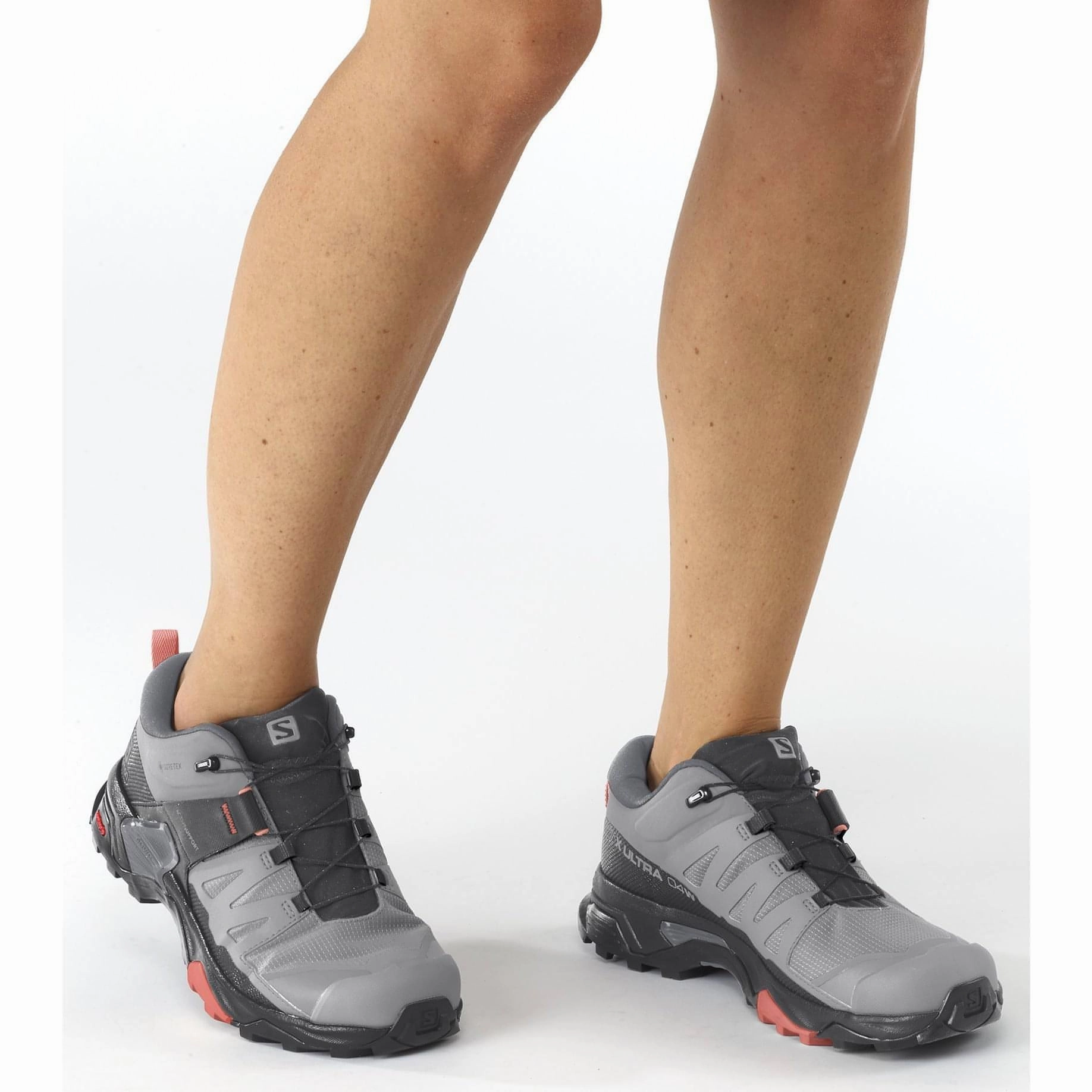Salomon X Ultra 4 GORE-TEX Womens Walking Shoes - Grey Dry Terrain Sneakers
