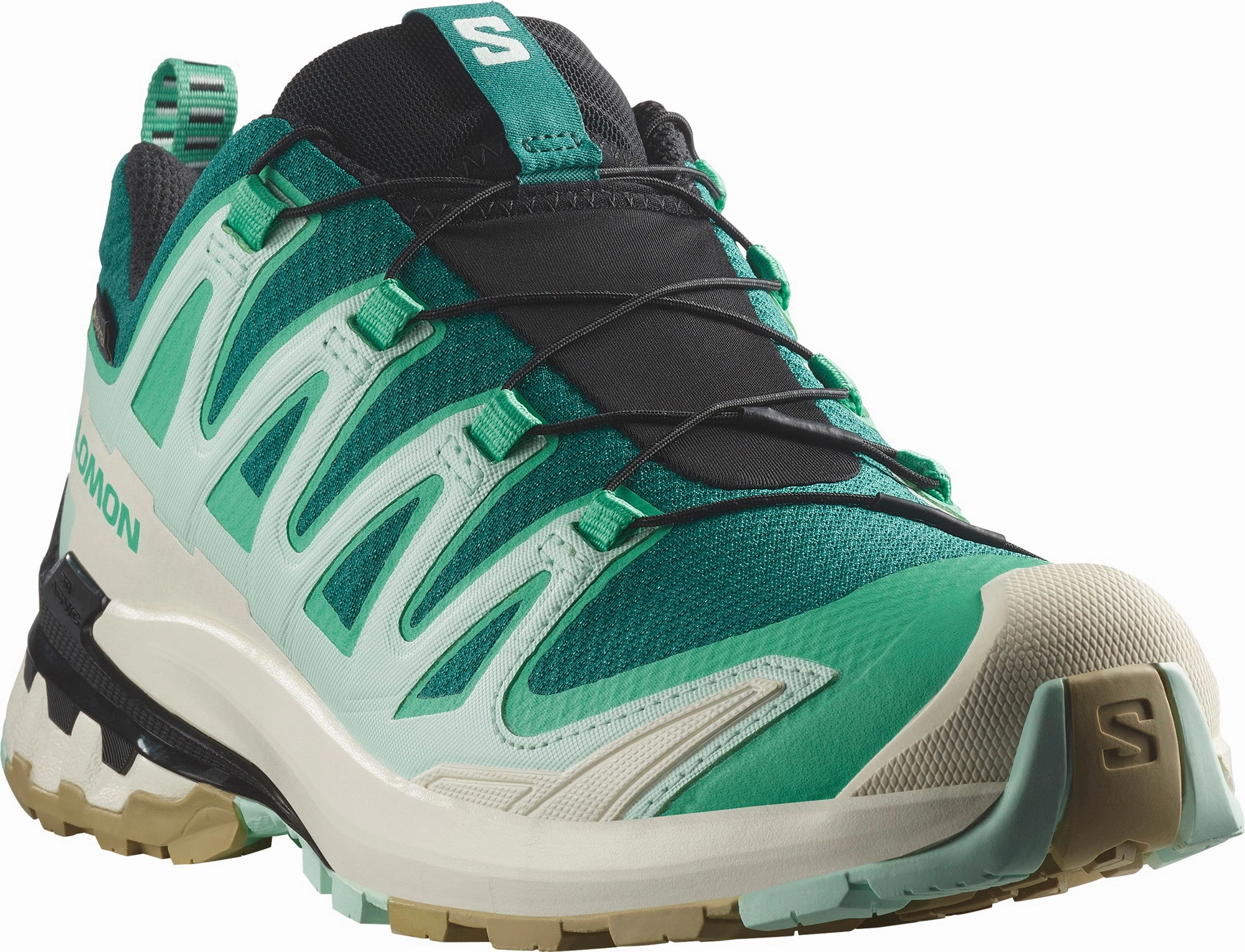 Salomon XA Pro 3D V9 GORE-TEX Womens Trail Running Shoes - Green Dry Terrain Sneakers