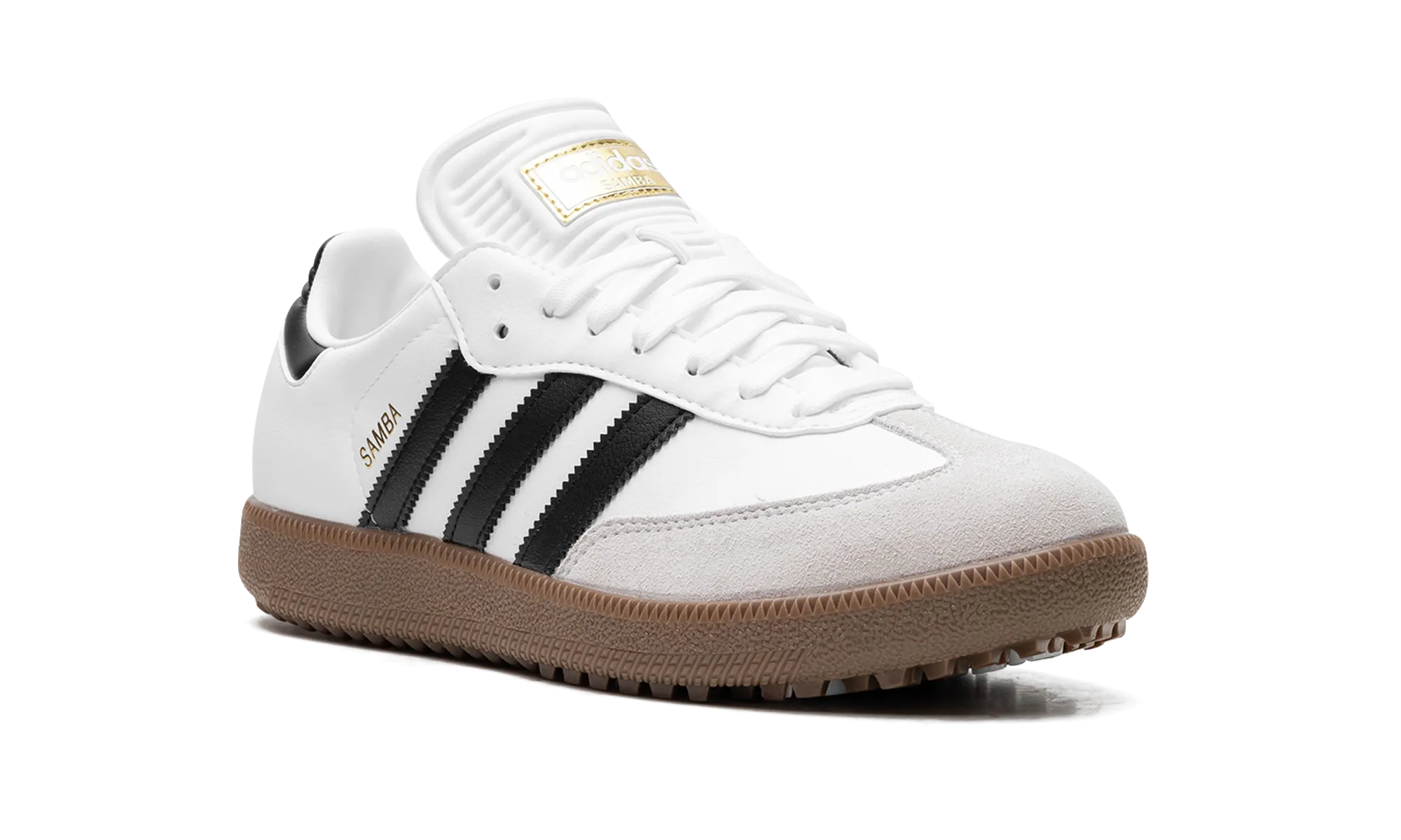 Samba Golf "Cloud White Core Black Gum" adidas mens active shoes