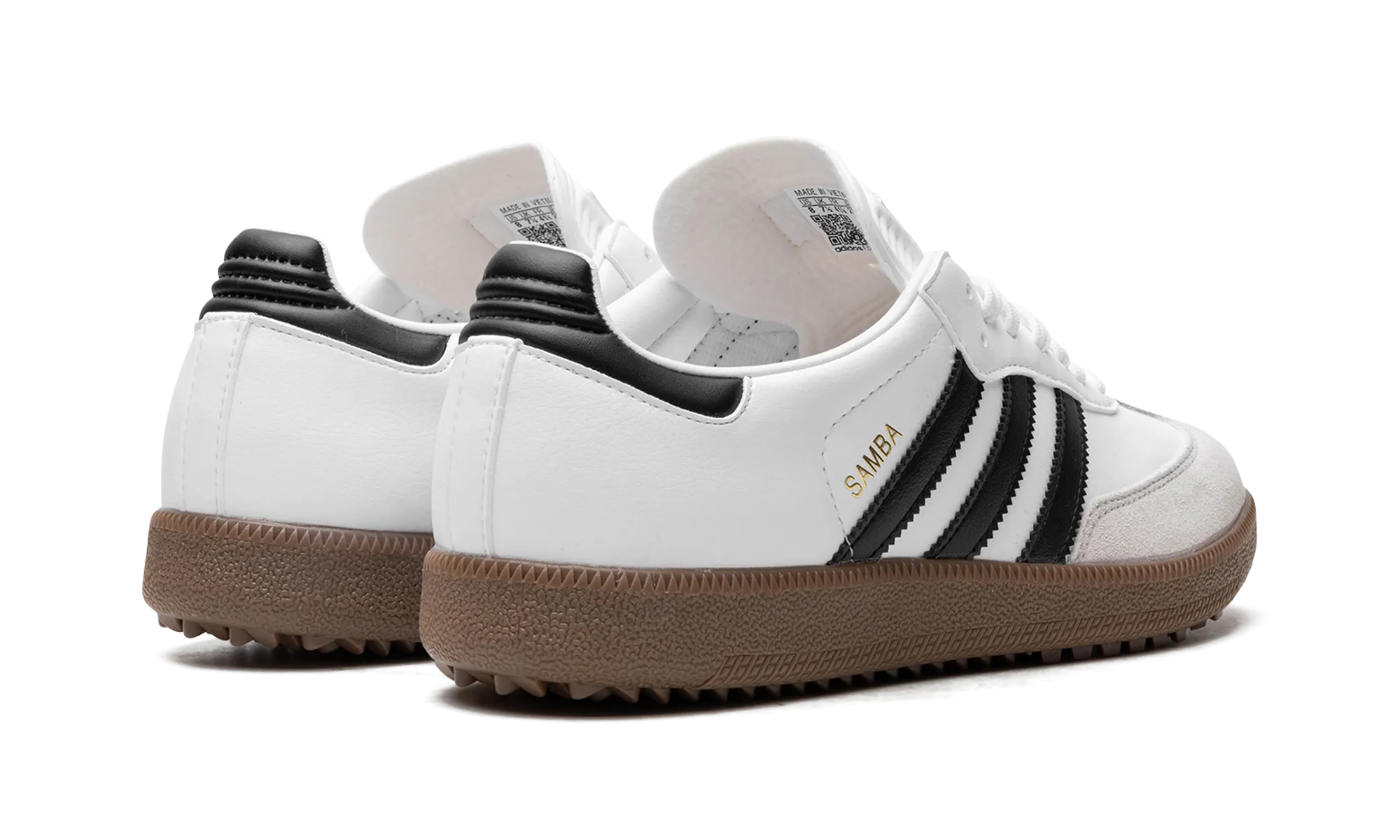 Samba Golf "Cloud White Core Black Gum" adidas mens active shoes