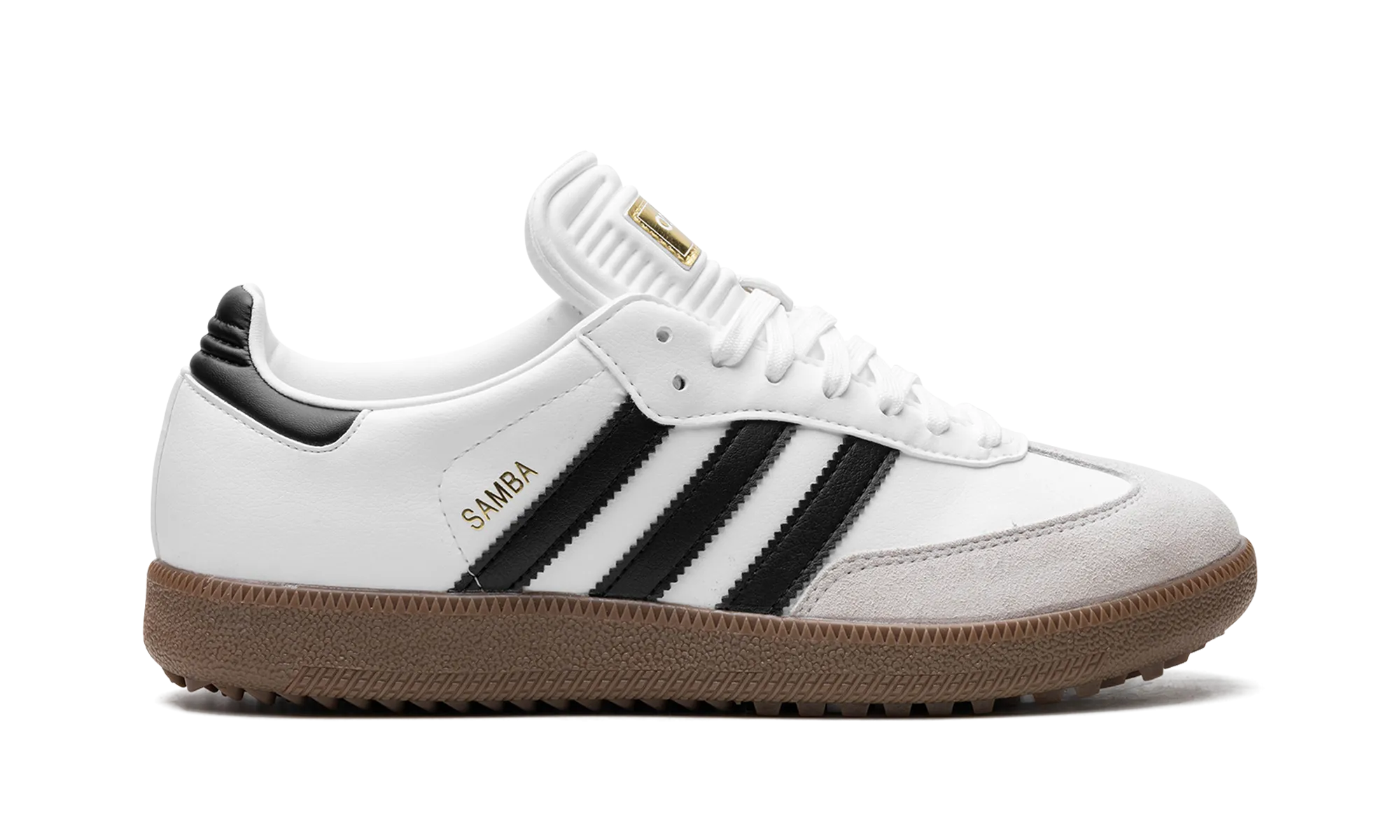 Samba Golf "Cloud White Core Black Gum" adidas mens active shoes