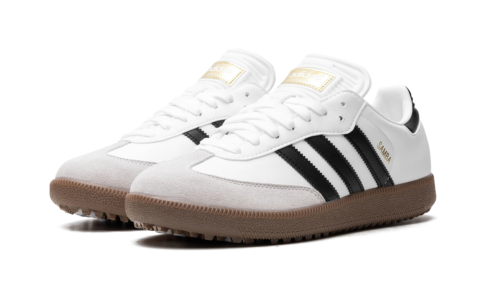 Samba Golf "Cloud White Core Black Gum" adidas mens active shoes