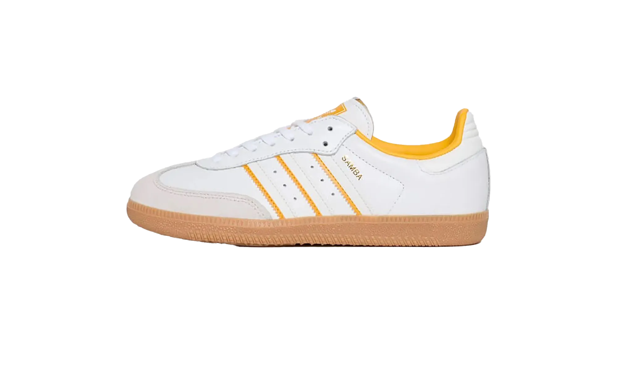 Samba OG GS "Cloud White Crystal White Crew Yellow" Adidas Grade School shoes