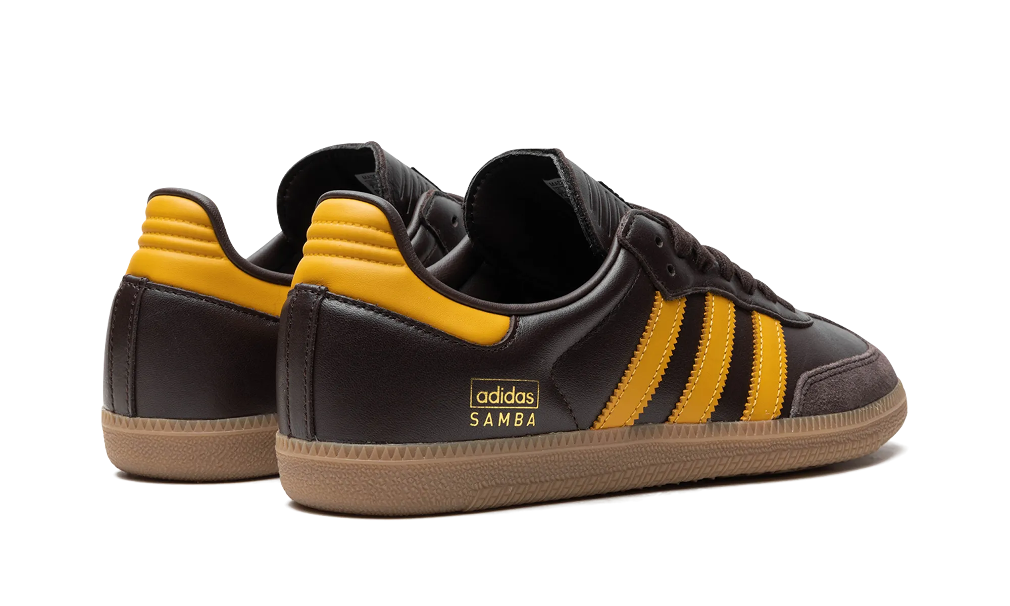 Samba OG "Dark Brown Preloved Yellow" adidas mens active shoes