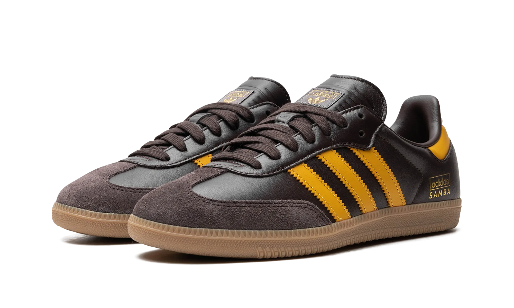 Samba OG "Dark Brown Preloved Yellow" adidas mens active shoes