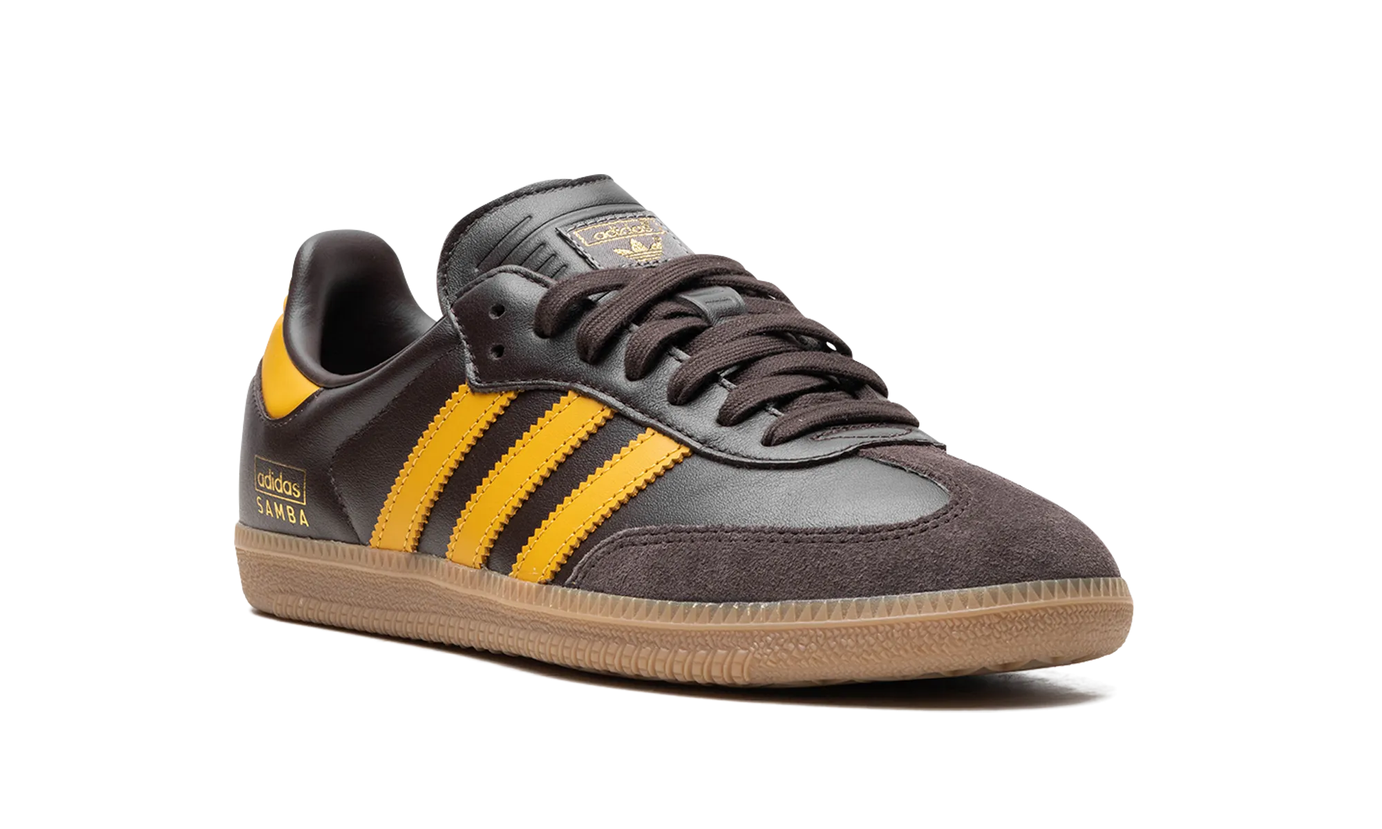 Samba OG "Dark Brown Preloved Yellow" adidas mens active shoes