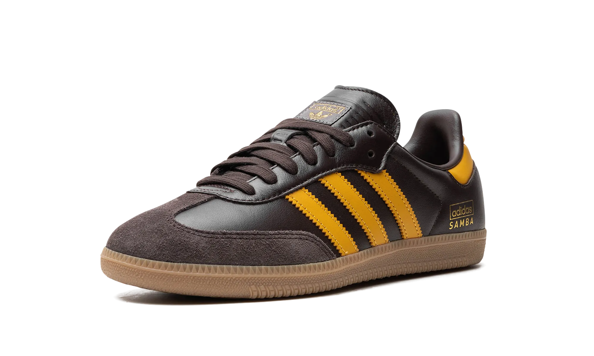 Samba OG "Dark Brown Preloved Yellow" adidas mens active shoes
