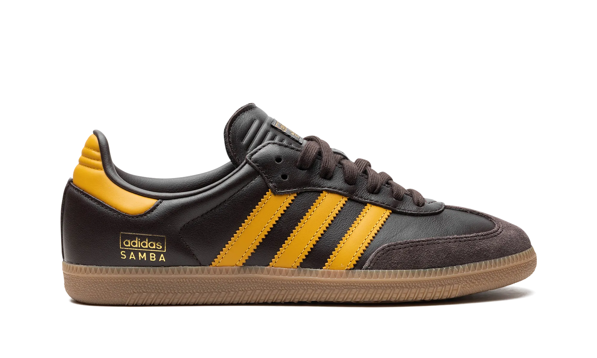 Samba OG "Dark Brown Preloved Yellow" adidas mens active shoes