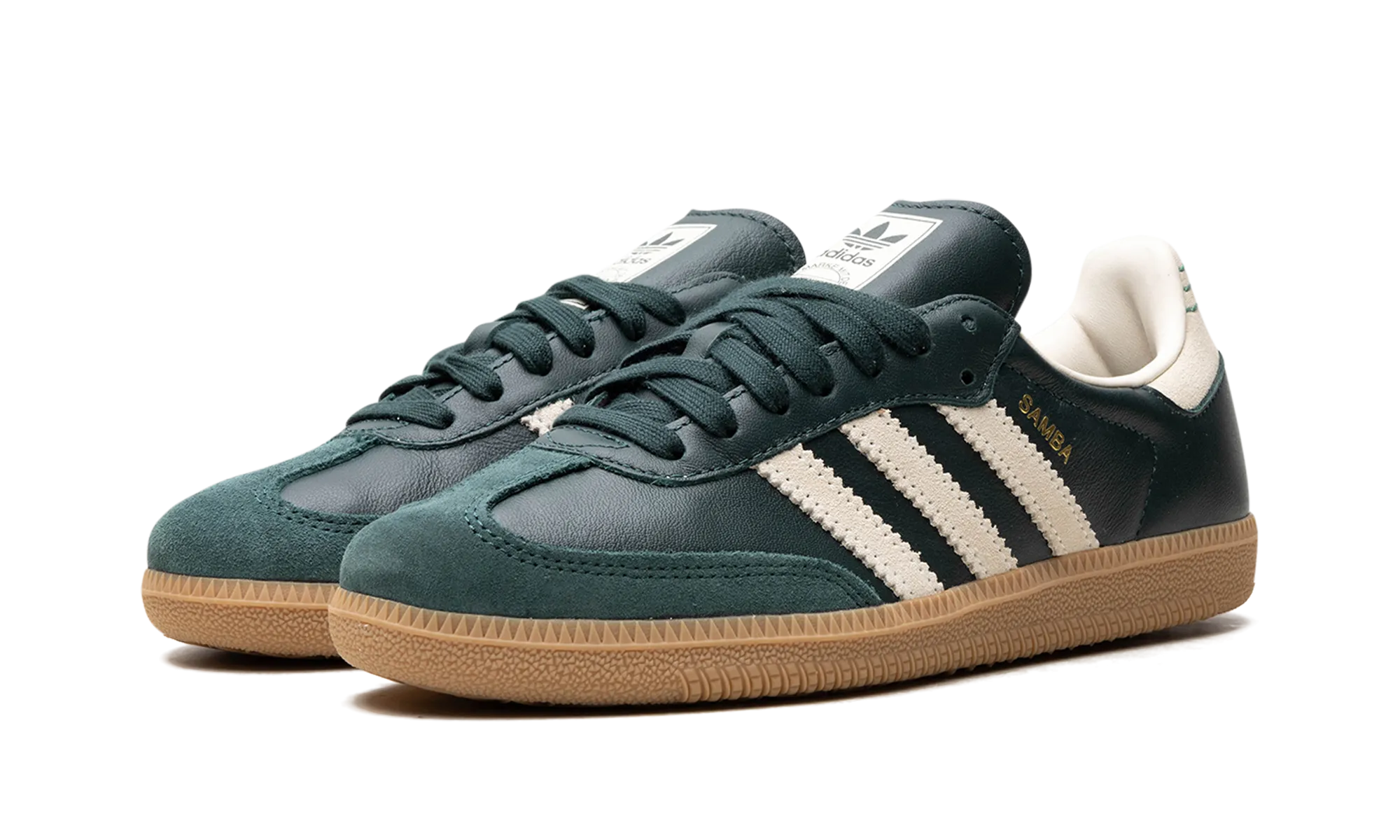 Samba OG "Shadow Green Cream White Gold Metallic" adidas lifestyle mens shoes