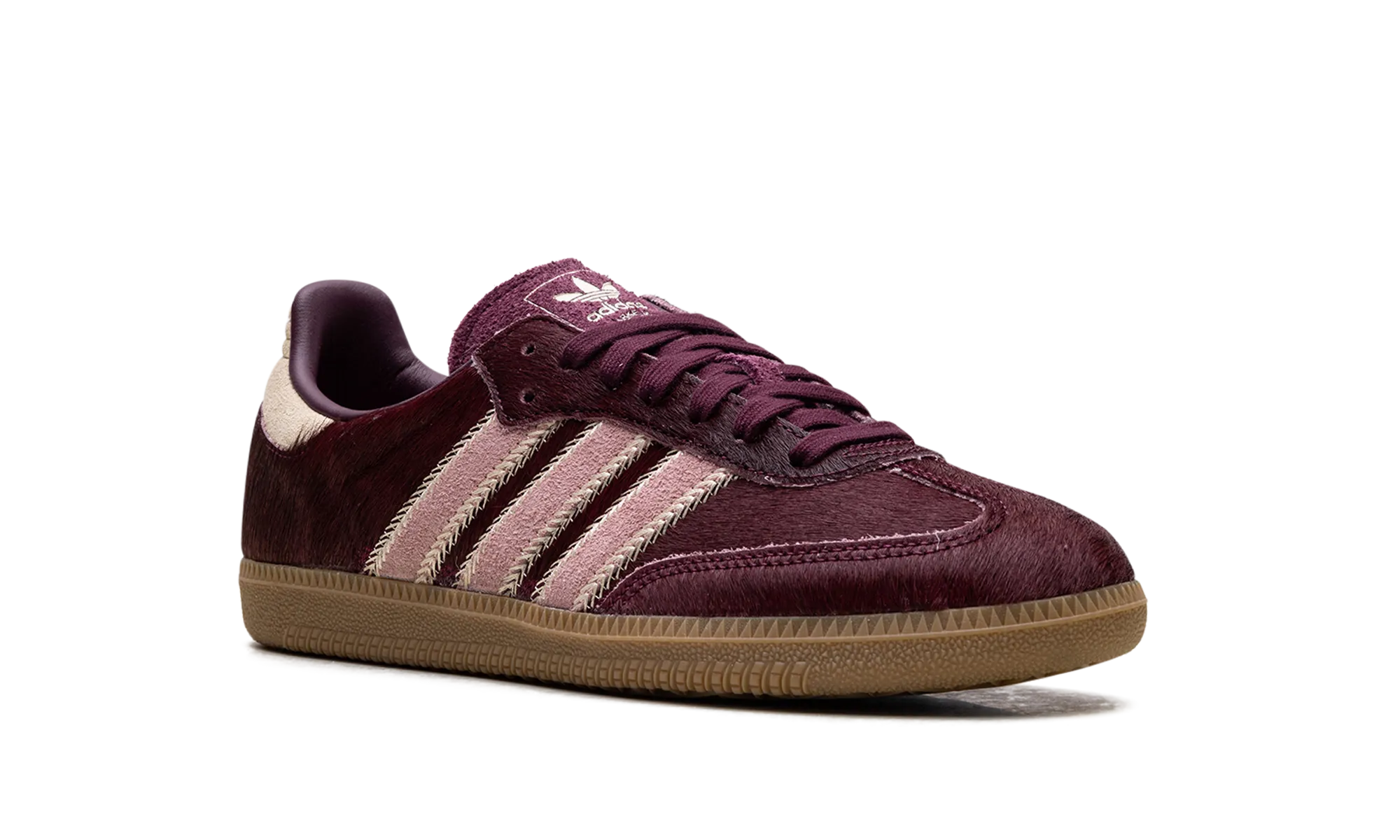 Samba OG WMNS "Maroon Sand Strata Pony" adidas stylish womens sneakers