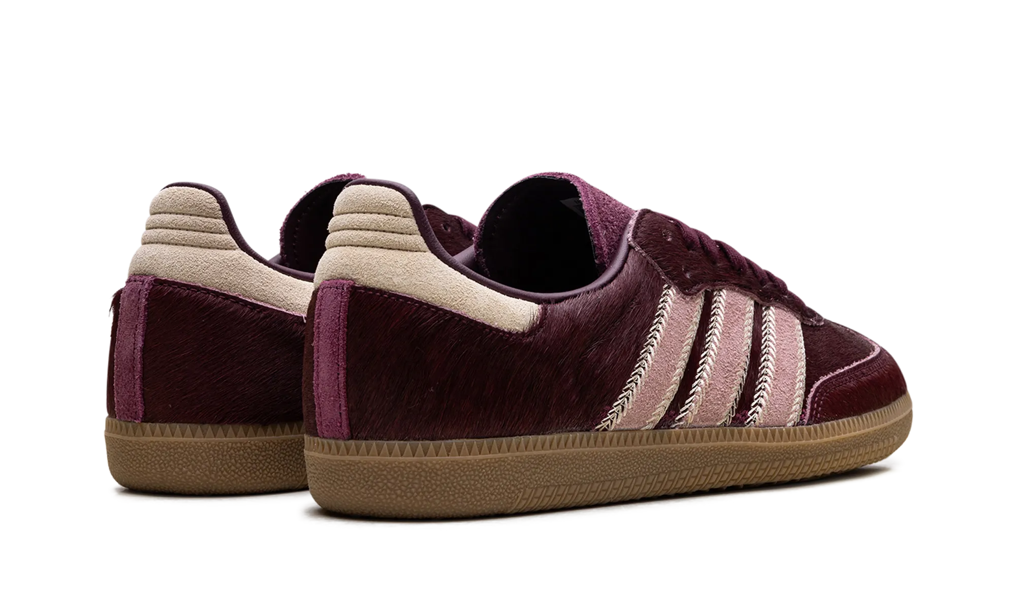 Samba OG WMNS "Maroon Sand Strata Pony" adidas stylish womens sneakers