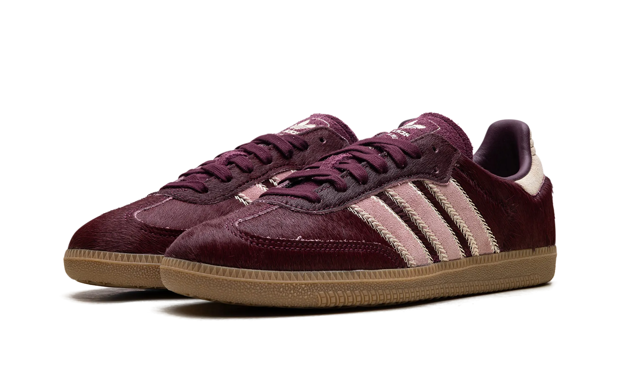 Samba OG WMNS "Maroon Sand Strata Pony" adidas stylish womens sneakers