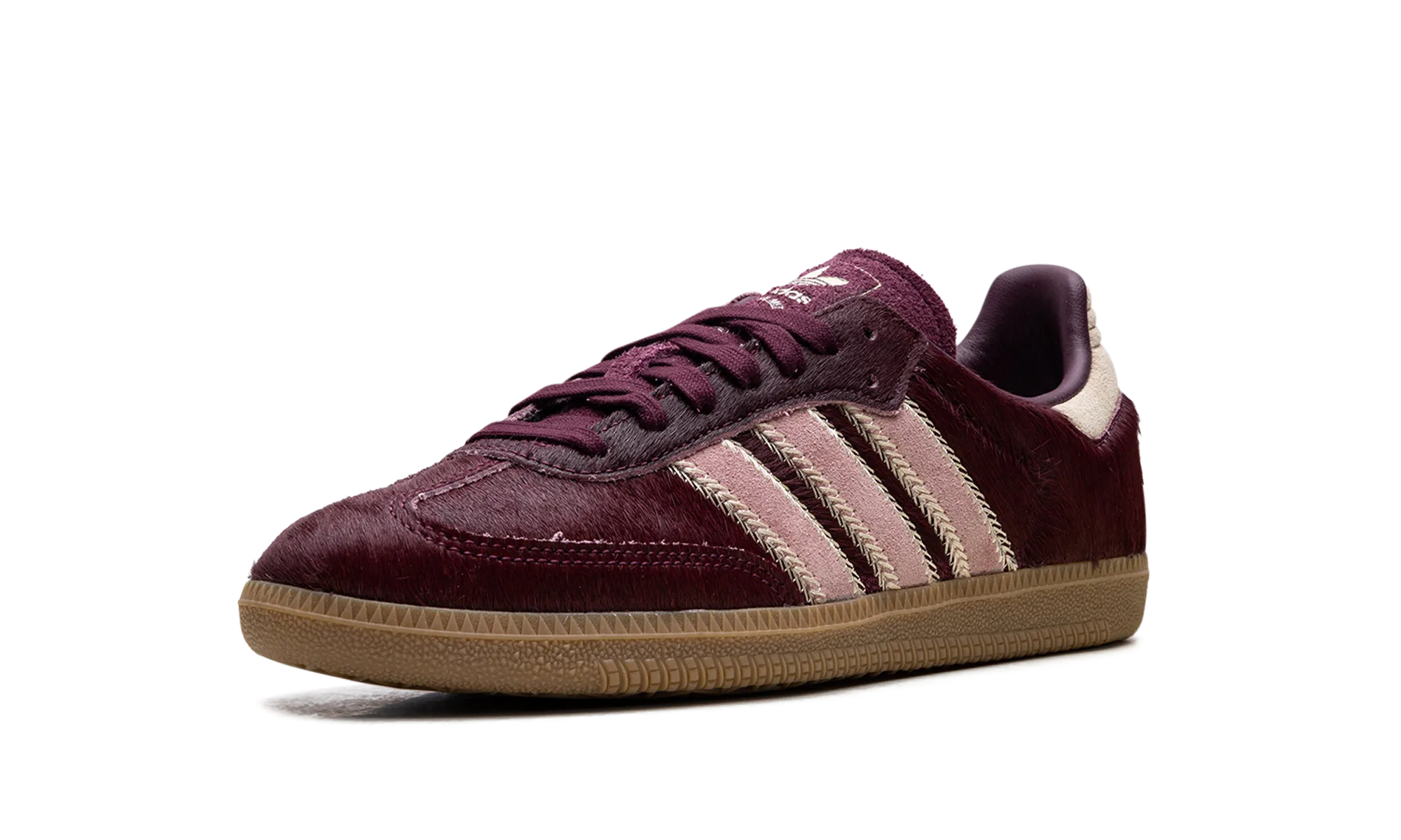 Samba OG WMNS "Maroon Sand Strata Pony" adidas stylish womens sneakers