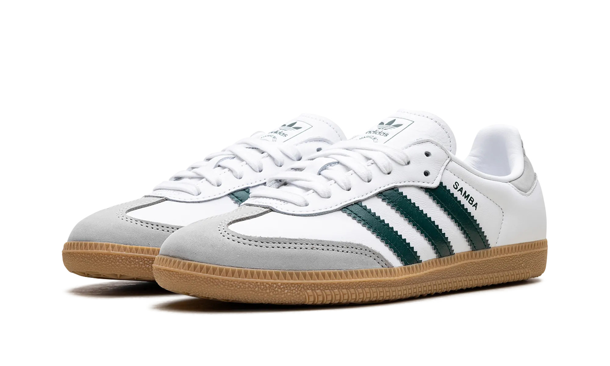 Samba OG WMNS "White Collegiate Green Gum" adidas stylish womens sneakers