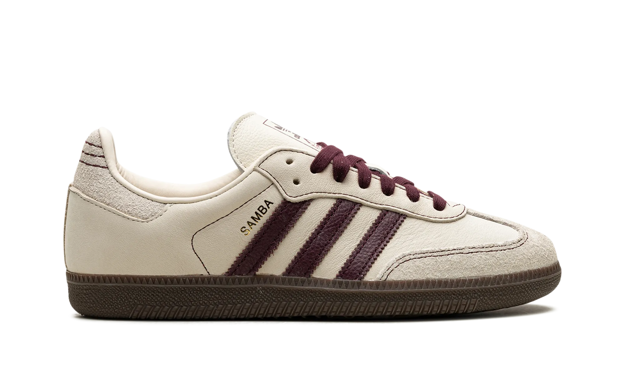 Samba OG WMNS "Wonder White Maroon" adidas stylish womens sneakers