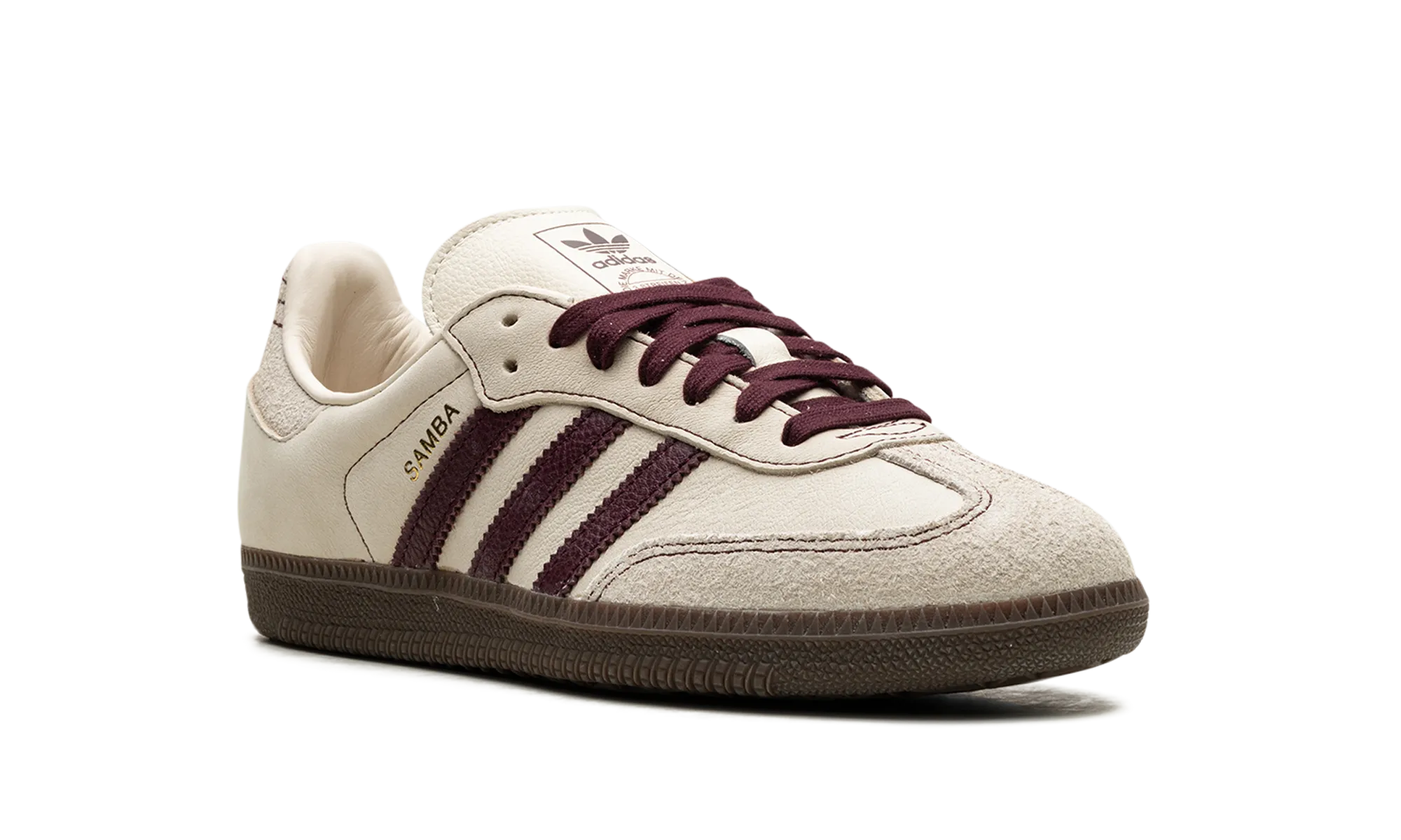 Samba OG WMNS "Wonder White Maroon" adidas stylish womens sneakers