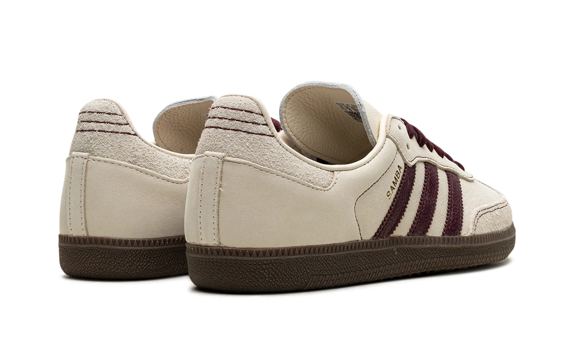Samba OG WMNS "Wonder White Maroon" adidas stylish womens sneakers