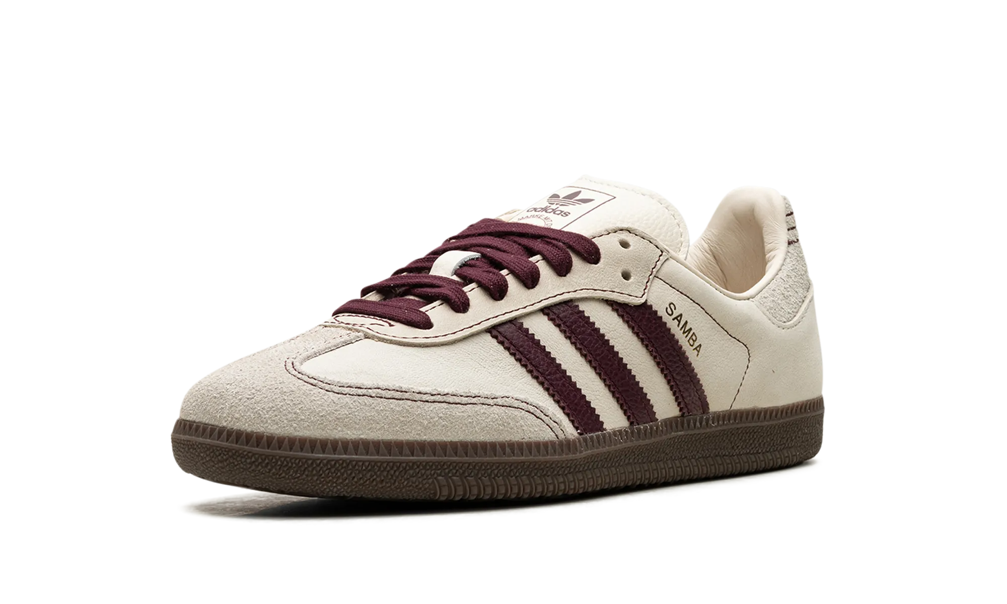 Samba OG WMNS "Wonder White Maroon" adidas stylish womens sneakers