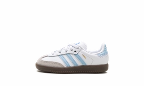 SAMBA OG TD "Cloud White / Clear Sky / Blue" adidas toddler soft sneakers