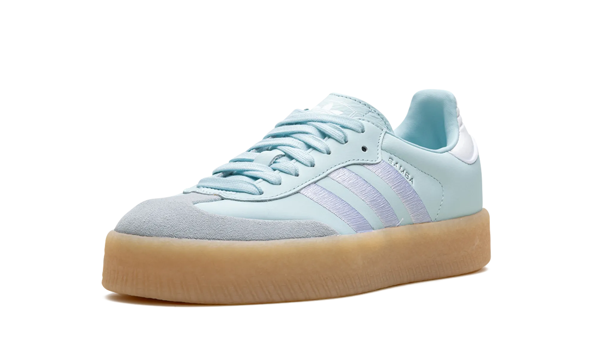Sambae WMNS "Almost Blue Silver Metallic Gum" adidas stylish womens sneakers