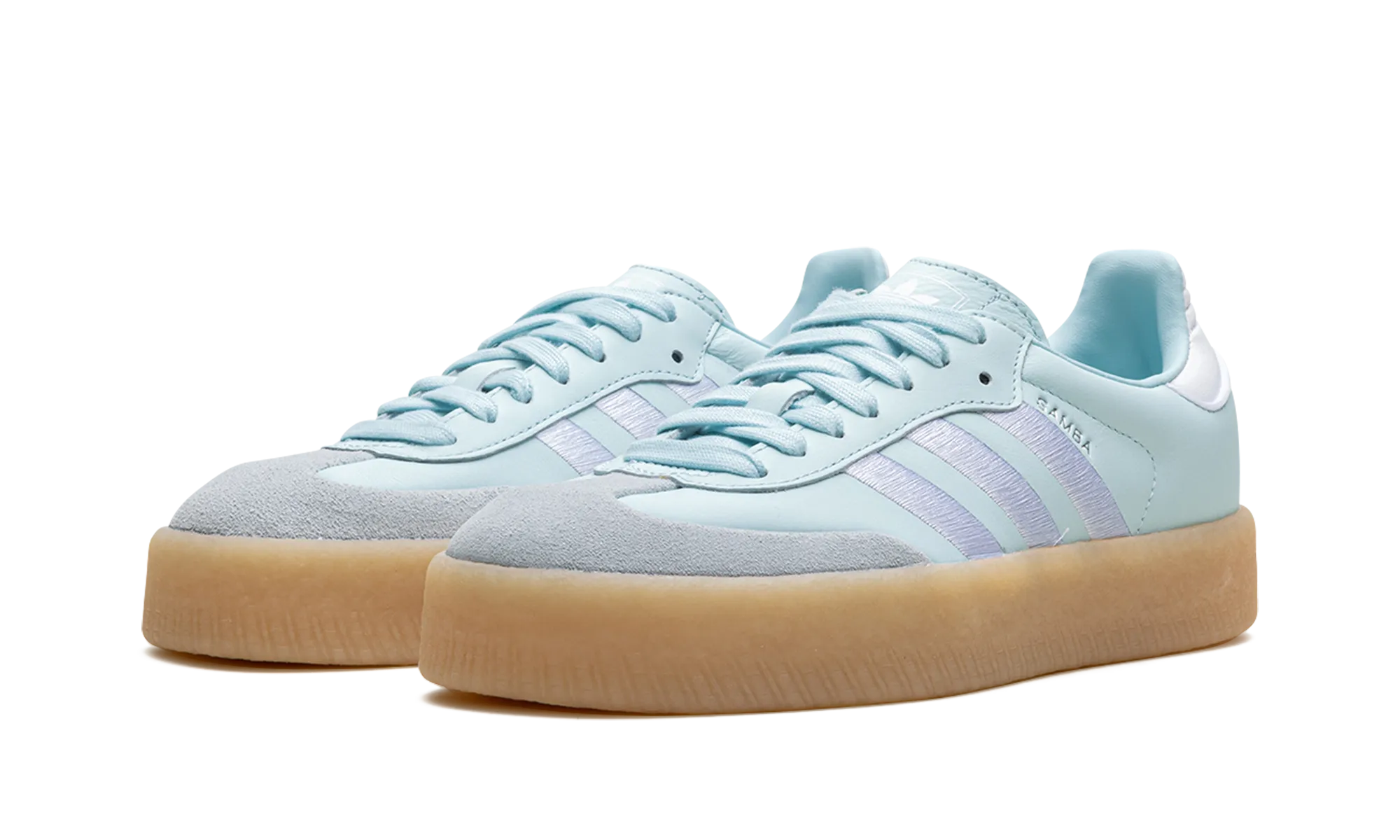 Sambae WMNS "Almost Blue Silver Metallic Gum" adidas stylish womens sneakers
