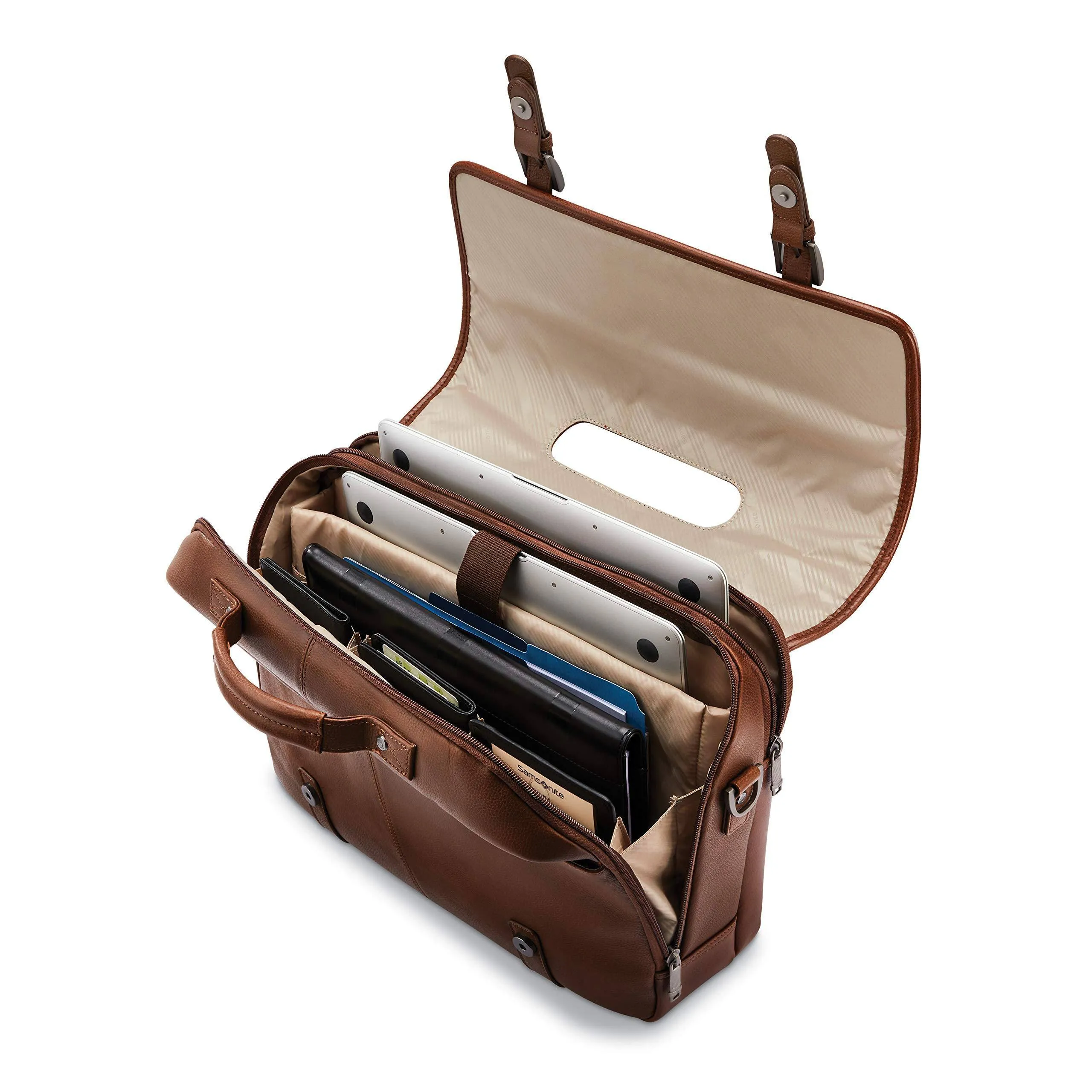 Samsonite Classic Leather Flapover Bags Samsonite