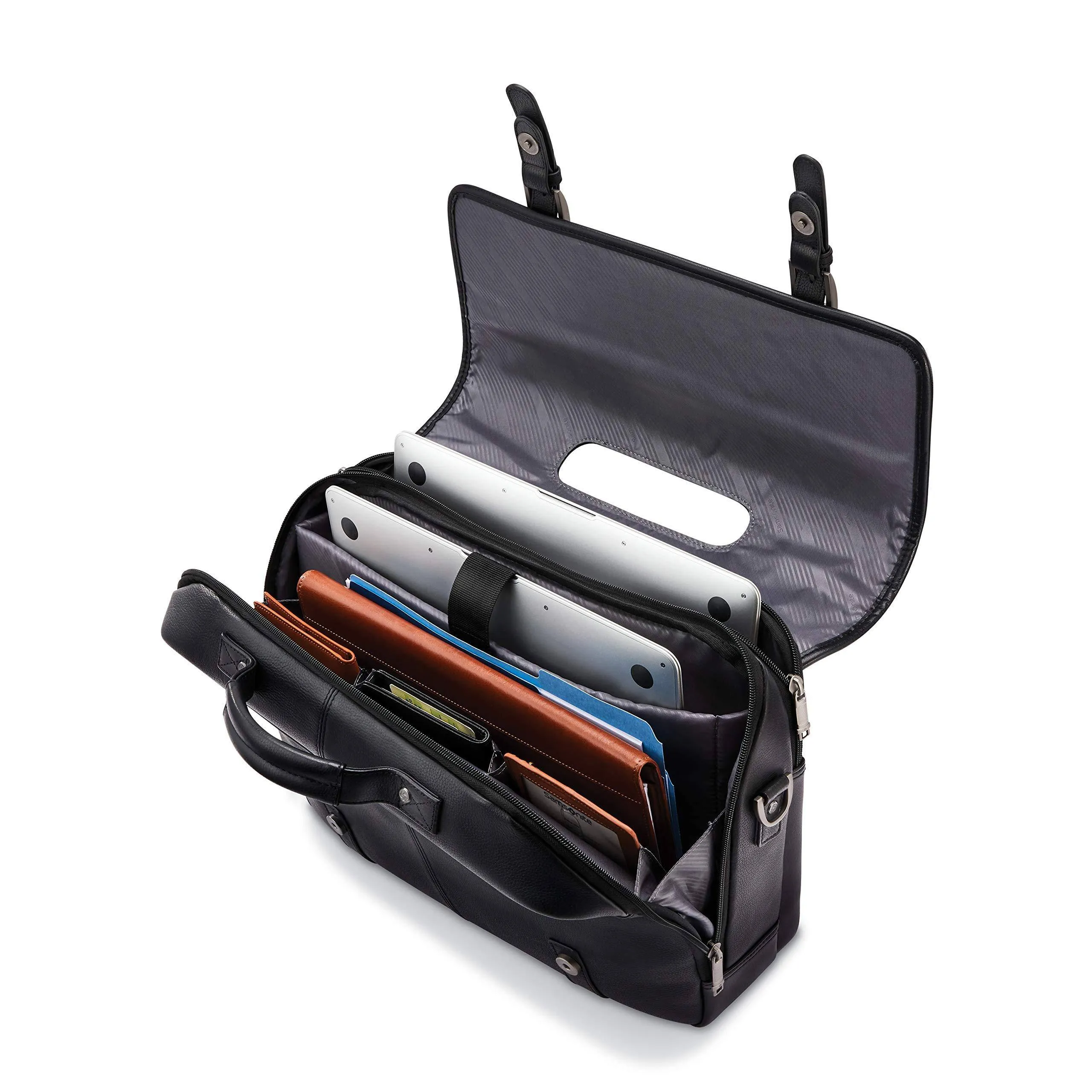 Samsonite Classic Leather Flapover Bags Samsonite