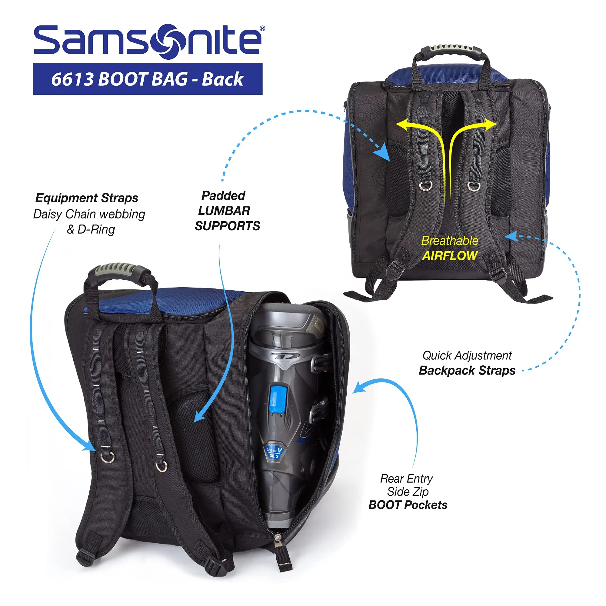 Samsonite Deluxe Adult Ski Boot Bag Bags Samsonite