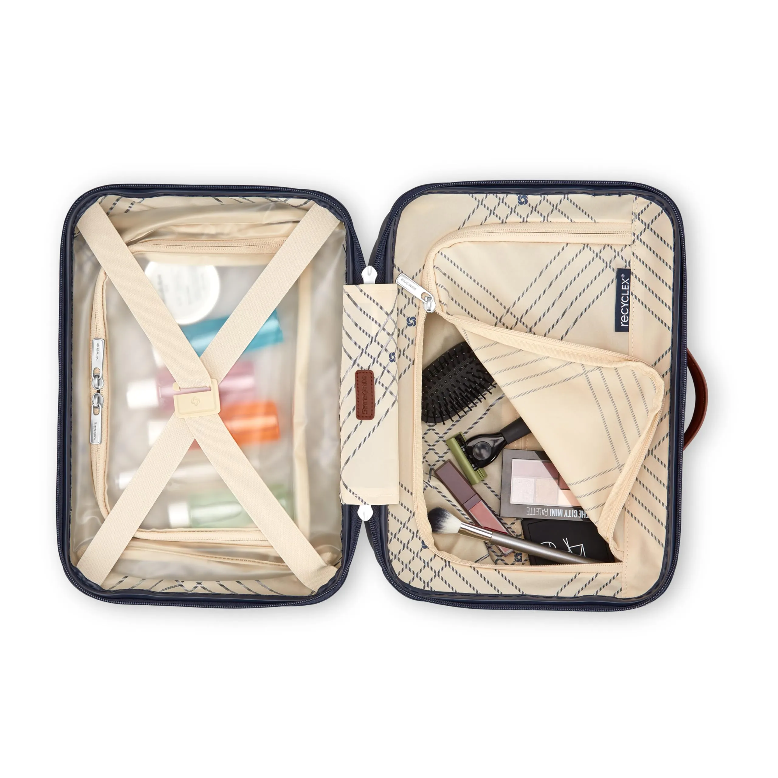 Samsonite Virtuosa Hardside Train Case, Crossbody Travel Makeup Case with Removable Strap Bags Samsonite