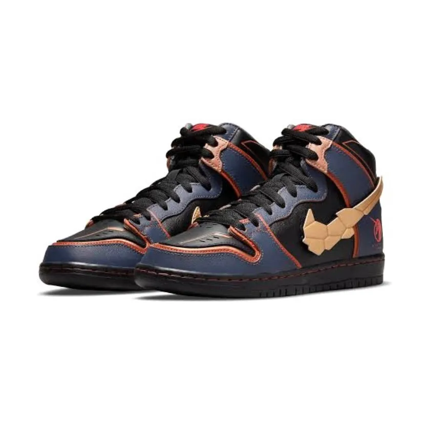 SB Dunk High Gundam 02 Banshee Black Gold 2021 Iconic Sneakers