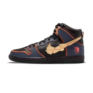 SB Dunk High Gundam 02 Banshee Black Gold 2021 Nike Dunk sneakers with classic silhouette